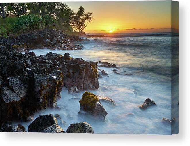 Sunset Canvas Print featuring the photograph Setting Sun at Lyman's by Christopher Johnson