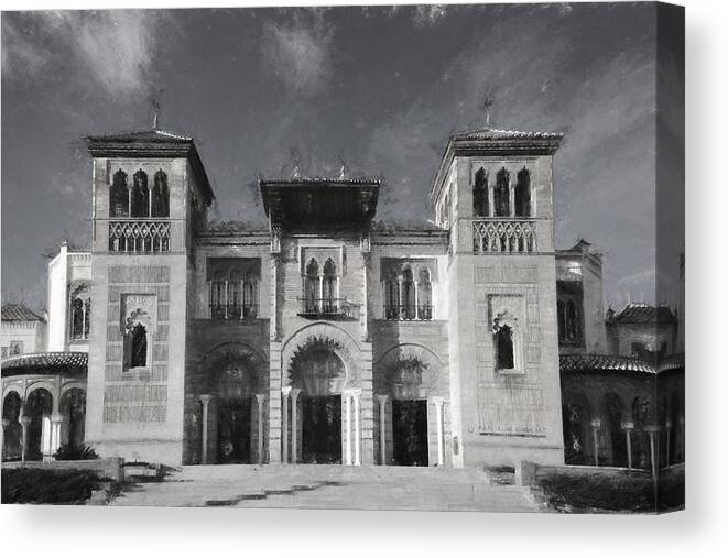 Joan Carroll Canvas Print featuring the photograph Seville Museum by Joan Carroll
