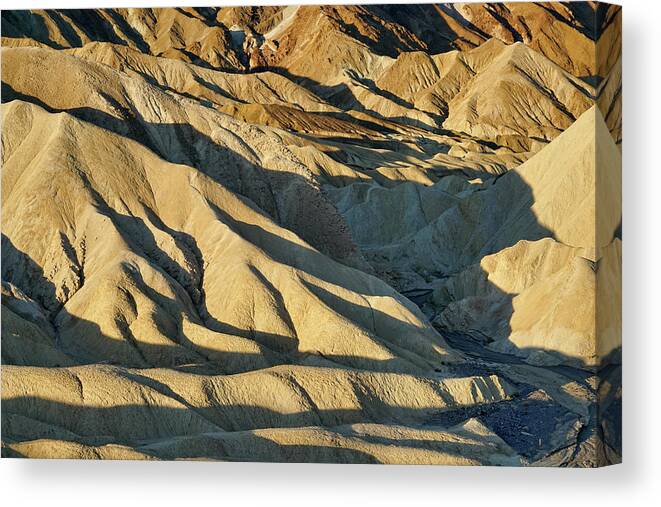 Death Valley National Park Canvas Print featuring the photograph Shadow Delight by Leda Robertson