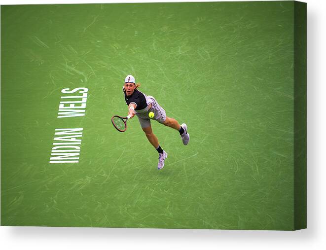 Tennis Canvas Print featuring the photograph Shapovalov by Bill Cubitt