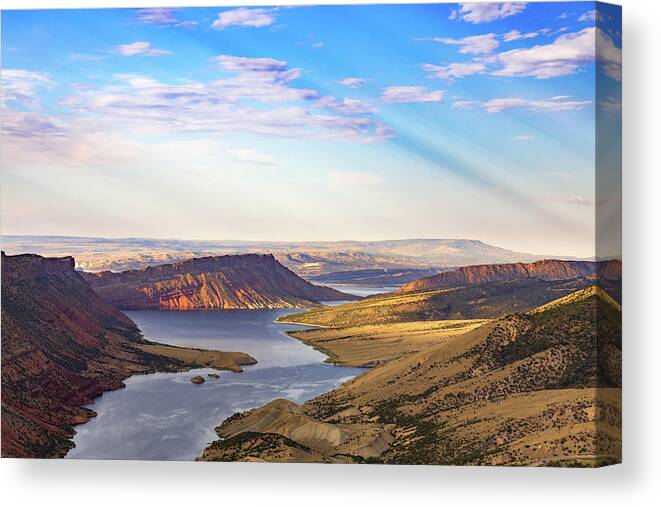 2017 Canvas Print featuring the photograph Sheep Creek Overlook - Flaming Gorge NRA by Bridget Calip