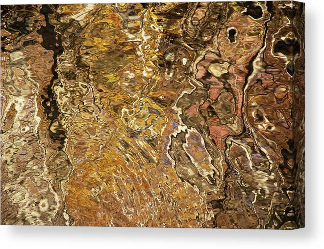 Abstract Canvas Print featuring the photograph Shimmering Surface 3 by Mike Eingle