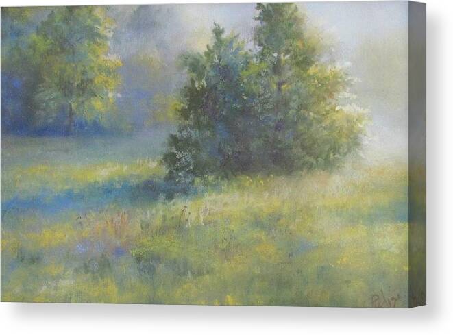 Landscape Canvas Print featuring the pastel Shining Through by Bill Puglisi