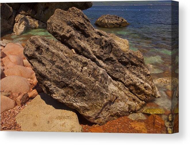 Shoreline Canvas Print featuring the photograph Shoreline Near Cape Dauphin #1 by Irwin Barrett