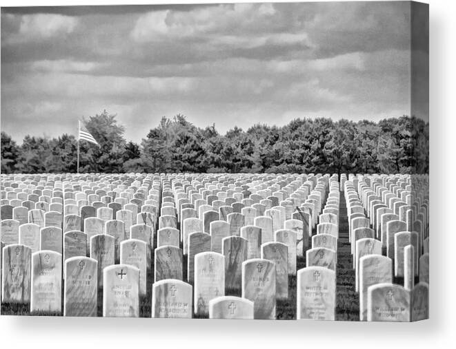 Memorial Canvas Print featuring the photograph Silence by Cathy Kovarik