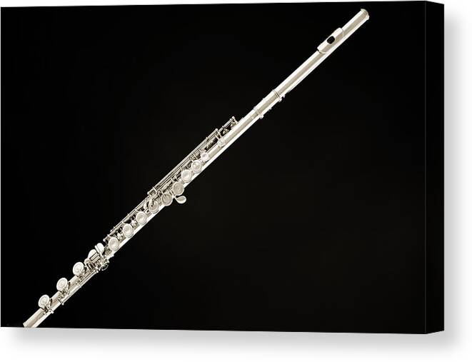 Flute Canvas Print featuring the photograph Silver Flute by M K Miller