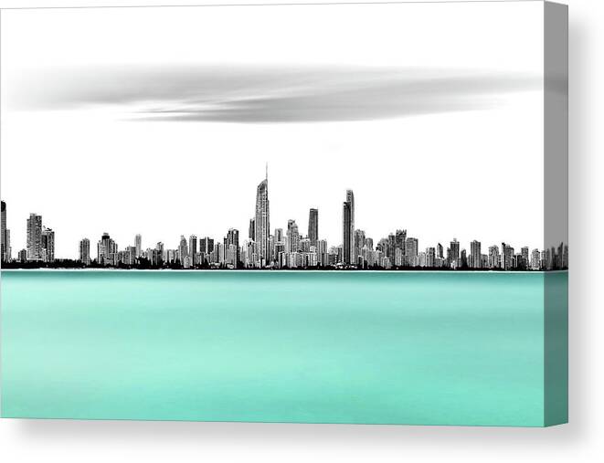 Gold Coast Canvas Print featuring the photograph Silver Linings by Az Jackson