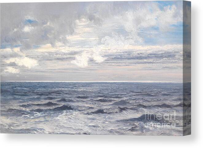 Seascape Canvas Print featuring the painting Silver Sea by Henry Moore