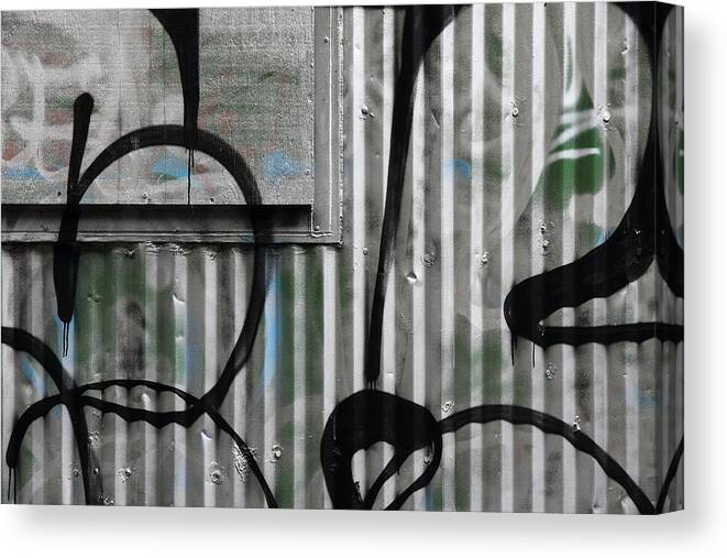 Color Canvas Print featuring the photograph silver wall II by Kreddible Trout