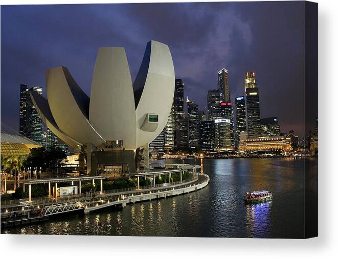 Singapore Canvas Print featuring the photograph Singapore Harbor by Diane Height