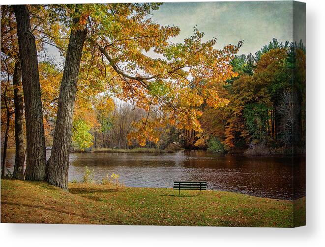Sittin On The Banks Canvas Print featuring the photograph Sittin on the Banks by Susan McMenamin