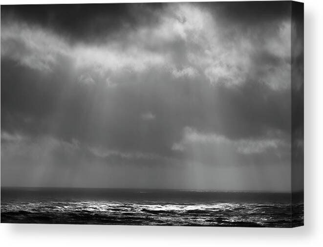 North Head Lighthouse Canvas Print featuring the photograph Sky and Ocean by Ryan Manuel
