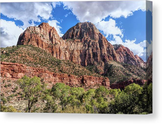 Clouds Canvas Print featuring the photograph Sleeping Giant by John M Bailey