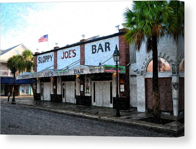 Sloppy Joe's Bar Key West Canvas Print featuring the photograph Sloppy Joe's Bar Key West by Bill Cannon