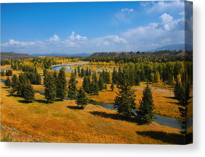 Wyoming Canvas Print featuring the photograph Smake River by Mark Smith