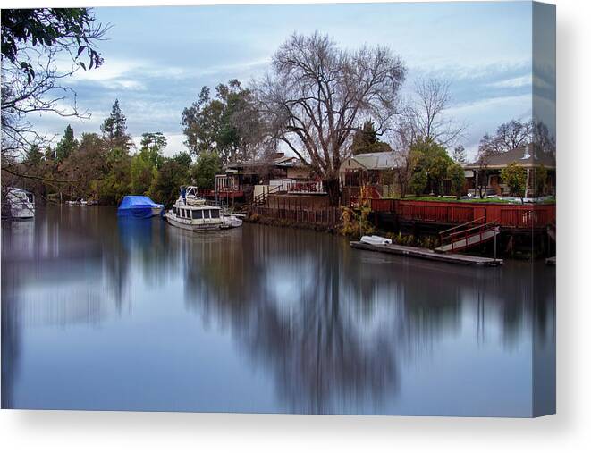 Canal Canvas Print featuring the digital art Smith Canal by Terry Davis