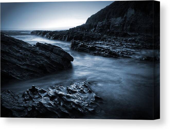 Jagged Rocks Canvas Print featuring the photograph Smooth and Jagged by Matt Trimble