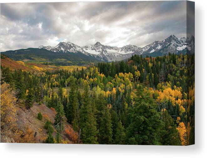 Colorado Canvas Print featuring the photograph Sneffles Ridge by Steve Stuller