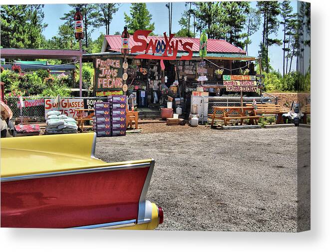 Snooky's Roadside Market Canvas Print featuring the photograph Snooky's Roadside Market by Ben Prepelka