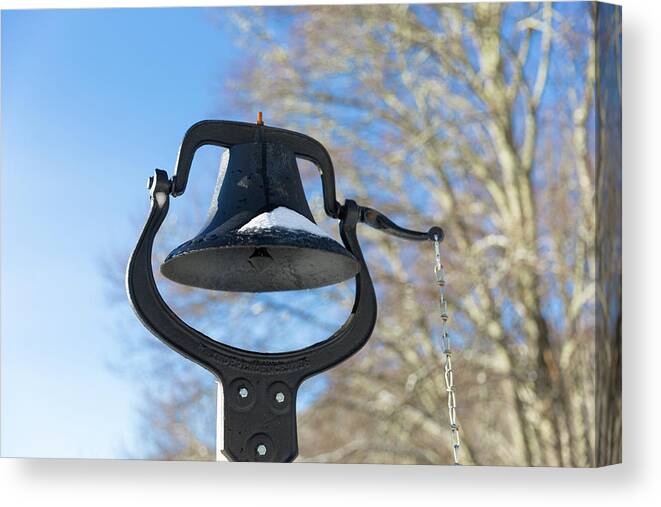 Bell Canvas Print featuring the photograph Snow Covered Bell by D K Wall