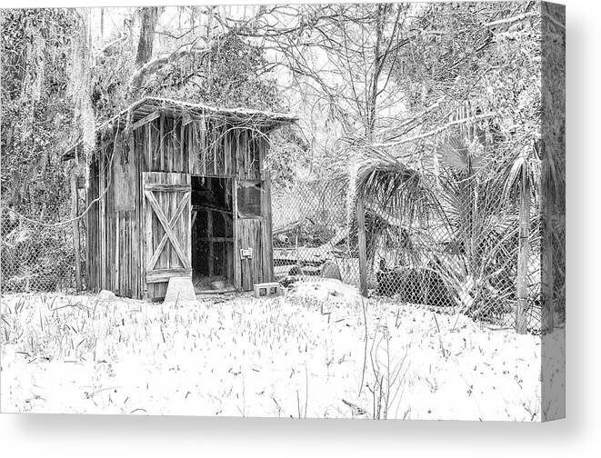 Chisolm Canvas Print featuring the photograph Snow Covered Chicken House by Scott Hansen