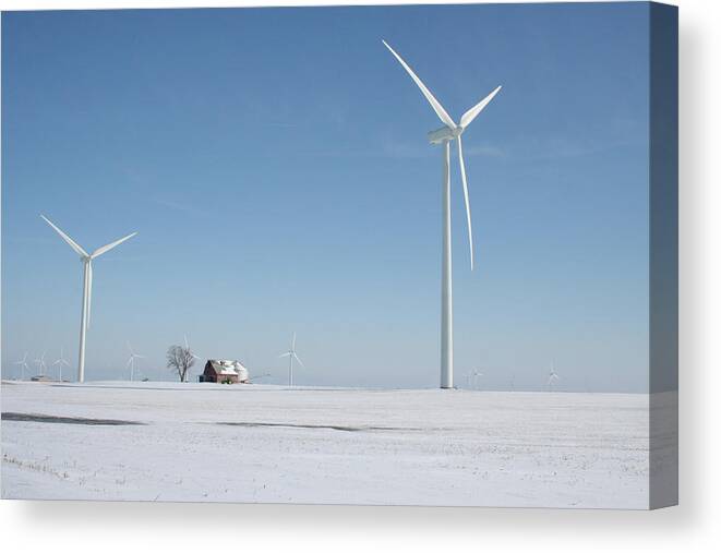 Snow Turbines Canvas Print featuring the photograph Snow Turbines by Dylan Punke