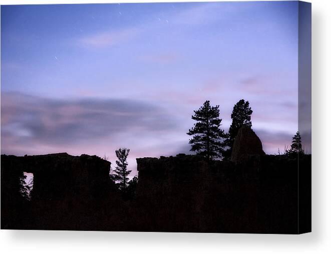 Silhouette Canvas Print featuring the photograph So It Began by Mike McMurray