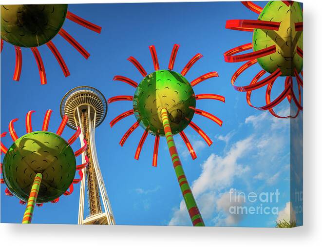 America Canvas Print featuring the photograph Sonic Bloom by Inge Johnsson