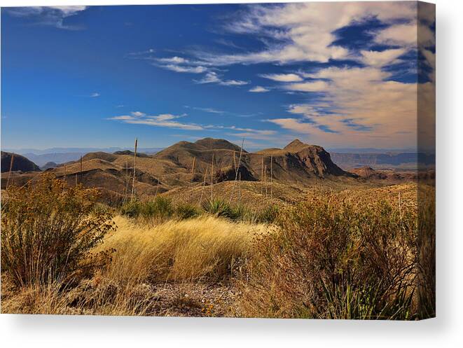 Sotol Vista Overlook Canvas Print featuring the photograph Sotol Vista 3 by Judy Vincent