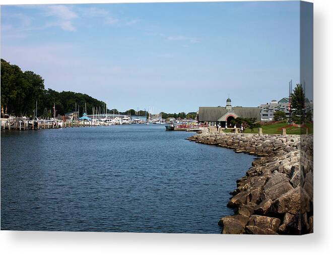 Harbor Canvas Print featuring the photograph South Haven Harbor in September #2 by Jeff Severson