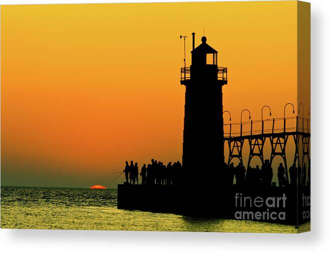 South Haven Canvas Print featuring the photograph South Haven Light by Rich S