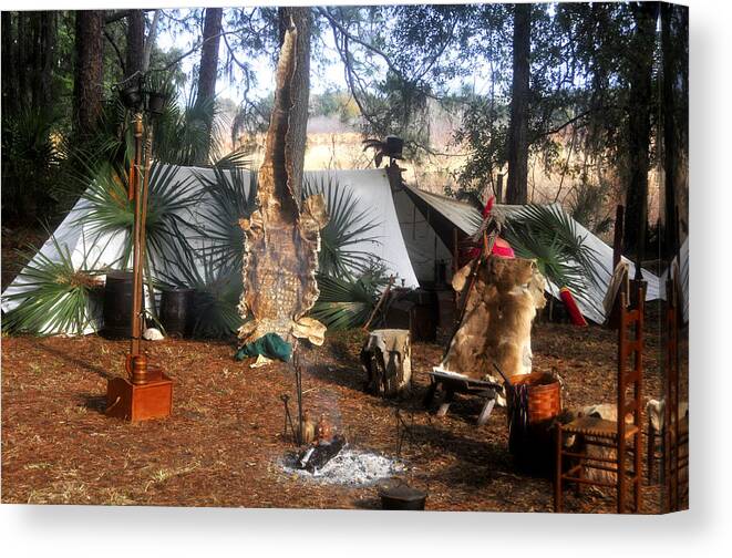 Seminole Indian Camp Canvas Print featuring the photograph Sp20 by David Lee Thompson