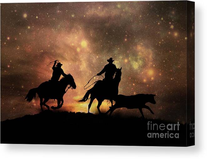 Roping Canvas Print featuring the photograph Space Cowboys by Stephanie Laird