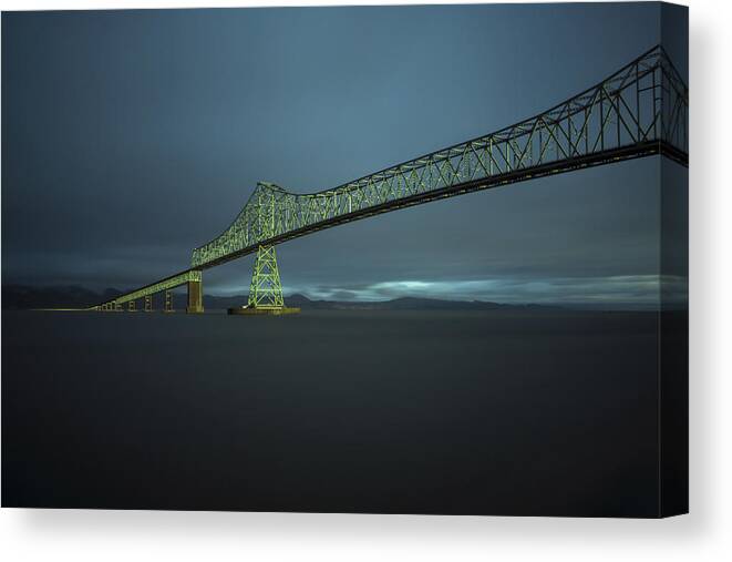 Bridge Canvas Print featuring the photograph Spanning Columbia by Inge Riis McDonald