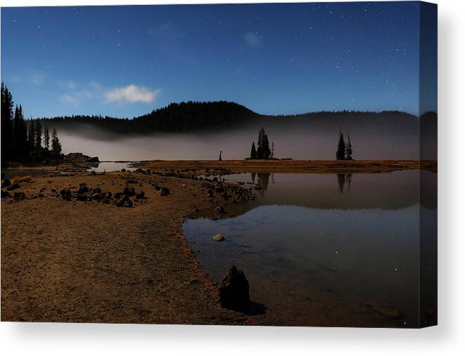 Trees Canvas Print featuring the photograph Sparks Lake at Dawn by Cat Connor