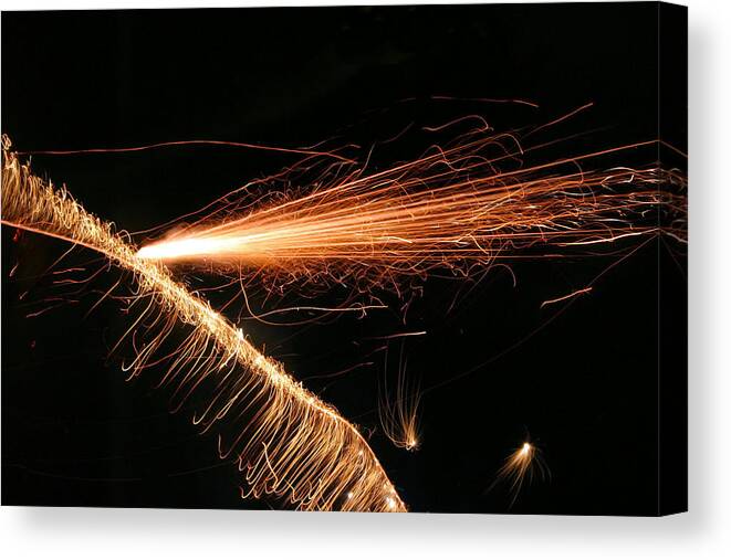 Sparks Canvas Print featuring the photograph Sparks Will Fly by Kristin Elmquist
