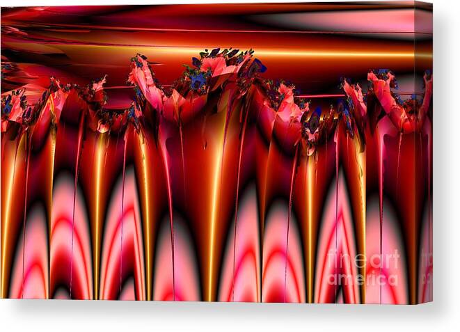 Fractal Canvas Print featuring the digital art Spikes by Ron Bissett