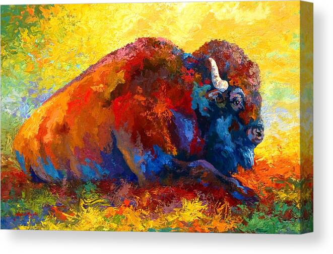 Wildlife Canvas Print featuring the painting Spirit Brother by Marion Rose