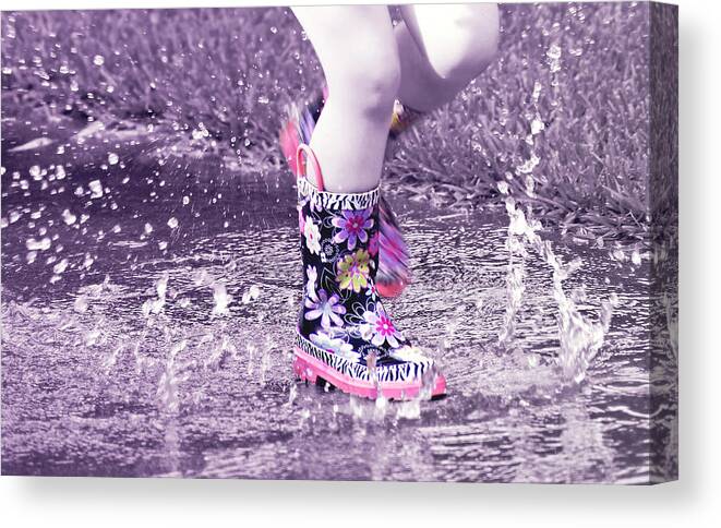 Rain Canvas Print featuring the photograph Splish Splash by Southern Tradition