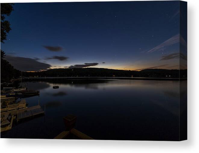 Spofford Lake New Hampshire Canvas Print featuring the photograph Spofford Lake Dawn by Tom Singleton