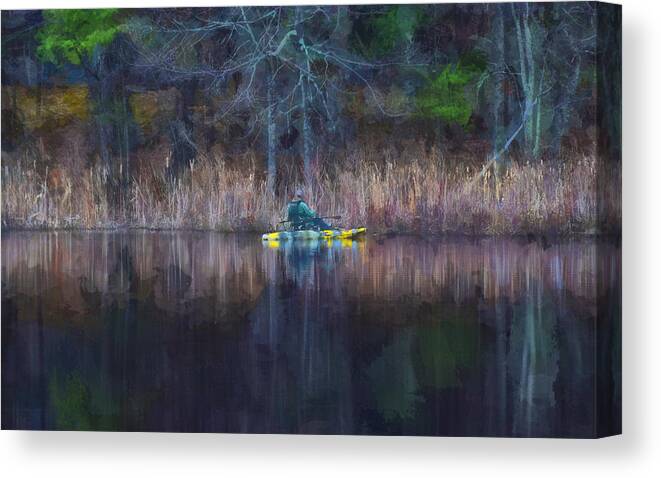 Lake Canvas Print featuring the photograph Spring Fishing by Tricia Marchlik