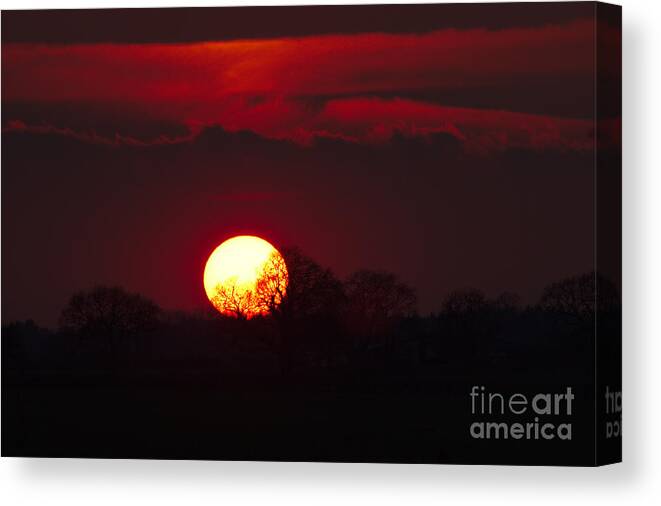 St James Lake Canvas Print featuring the photograph Spring Sunset by Jeremy Hayden