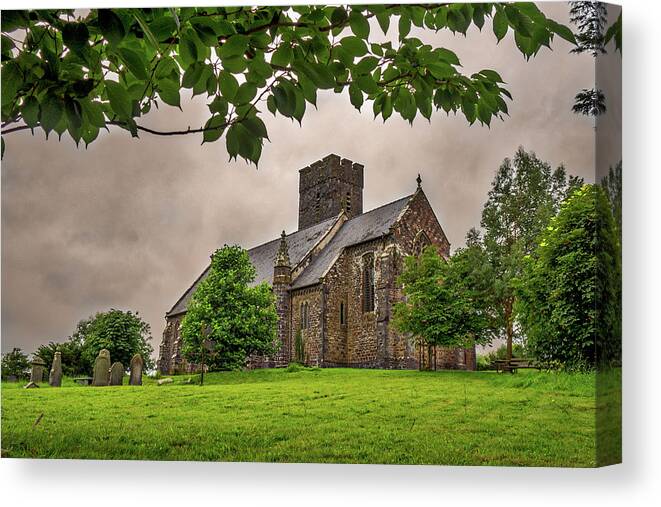 Pembrokeshire Canvas Print featuring the photograph St Andrews Church, Narberth by Mark Llewellyn