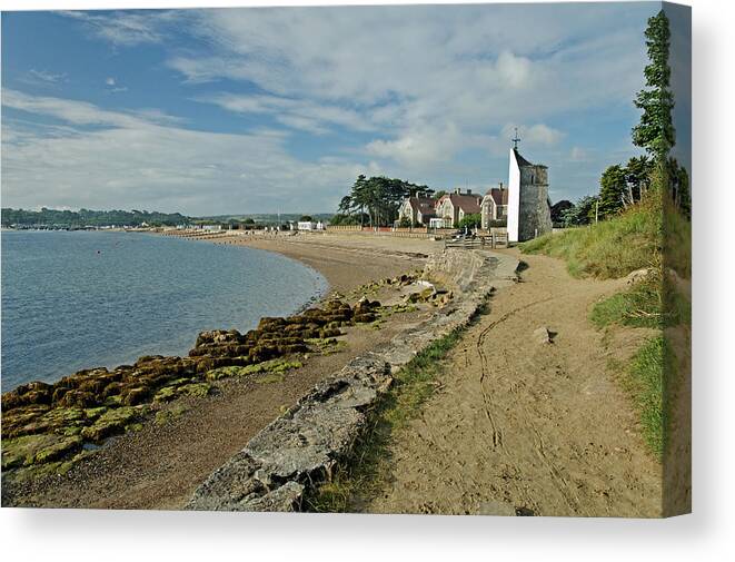 Europe Canvas Print featuring the photograph St Helens, Bay and Beach by Rod Johnson