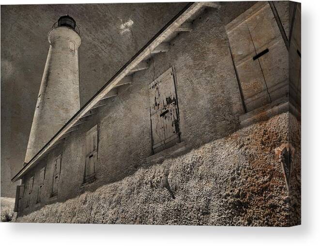 Lighthouse Canvas Print featuring the photograph St Marks Lighthouse by Jim Cook