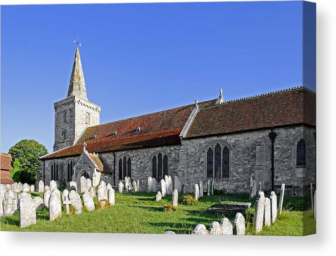 Europe Canvas Print featuring the photograph St Mary's Church, Brading by Rod Johnson