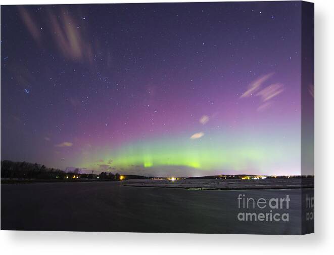 Aurora Canvas Print featuring the photograph St. Patrick's Day Aurora 2015 by Patrick M Fennell