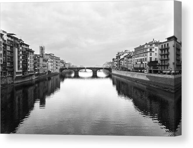 2011 Canvas Print featuring the photograph St. Trinity Bridge, Florence by Jovanni Casaus