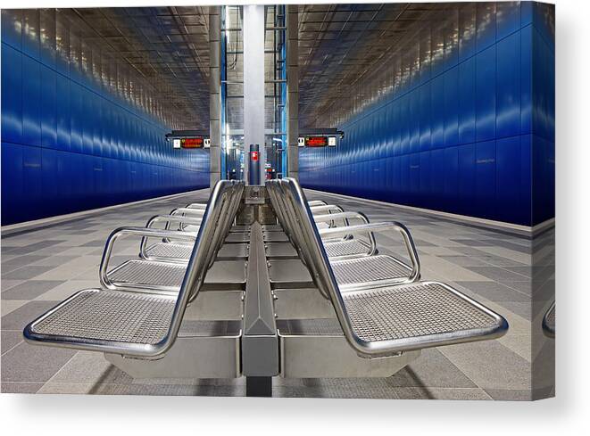 Metro Canvas Print featuring the photograph Stainless Steel by Martin Fleckenstein