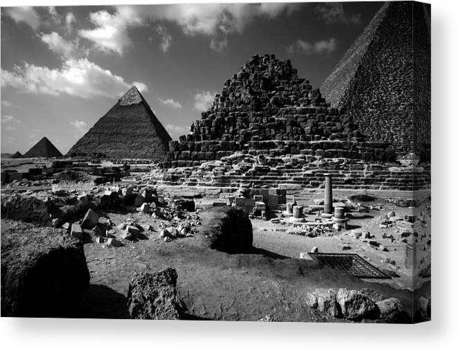 Pyramids Canvas Print featuring the photograph Stair Stepped Pyramids by Donna Corless